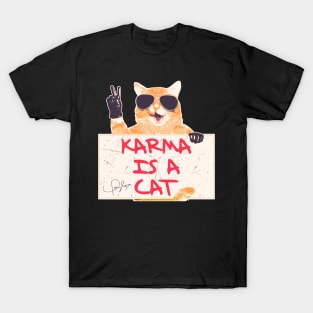 Karma Is A Cat T-Shirt